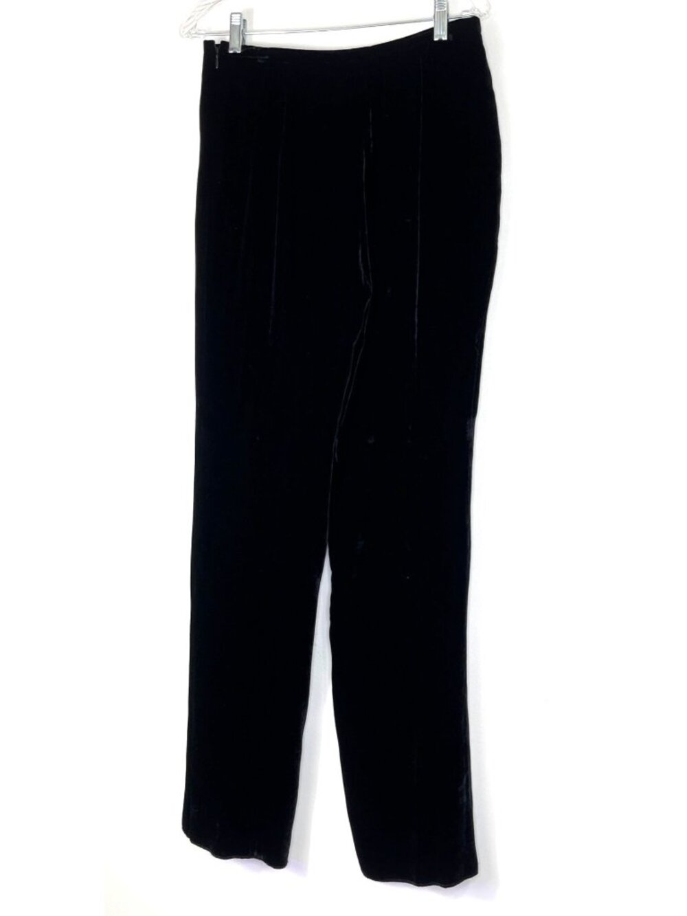Worldly Things Black Velvet Pants Made In Italy Size 18 70a